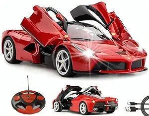 SCOFFCO Sensor Remote Control Sports Car With Openable Doors High Performance Rc Car With Led Lights For Kids Super Sports Car For Kids High Speed Rc Car Toy Big Size 3-10 Years Old Kids,Multicolor