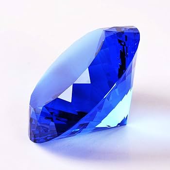 Digismart Red, white, Blue, Orange Crystal Glass Ball & Diamond Shaped Decoration Jewel Paperweight