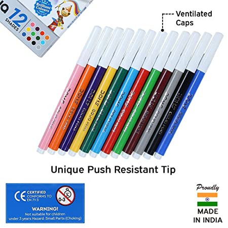 DOMS AQUA WATER COLOR SKETCH PENS 12SH ( ASSORTED MIX COLOUR )