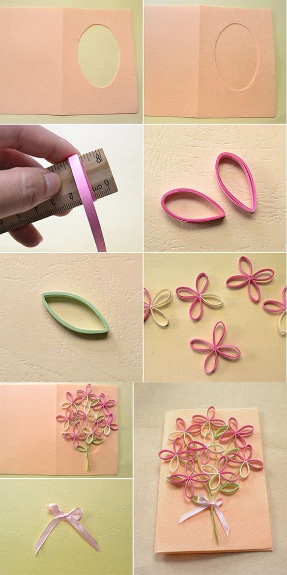 Beads & Crafts: Paper Quilling Tools Kit with Advanced Quilling Guiding Book, Quilling Needle, Background Cards, 5mm Quilling Strips (400), Earing Hooks, Tooth Picks, Flower Making Raw Material