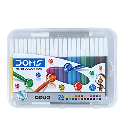 DOMS AQUA WATERCOLOR SKETCHPENS 24SHADES MIX ASSORTED COLOURS