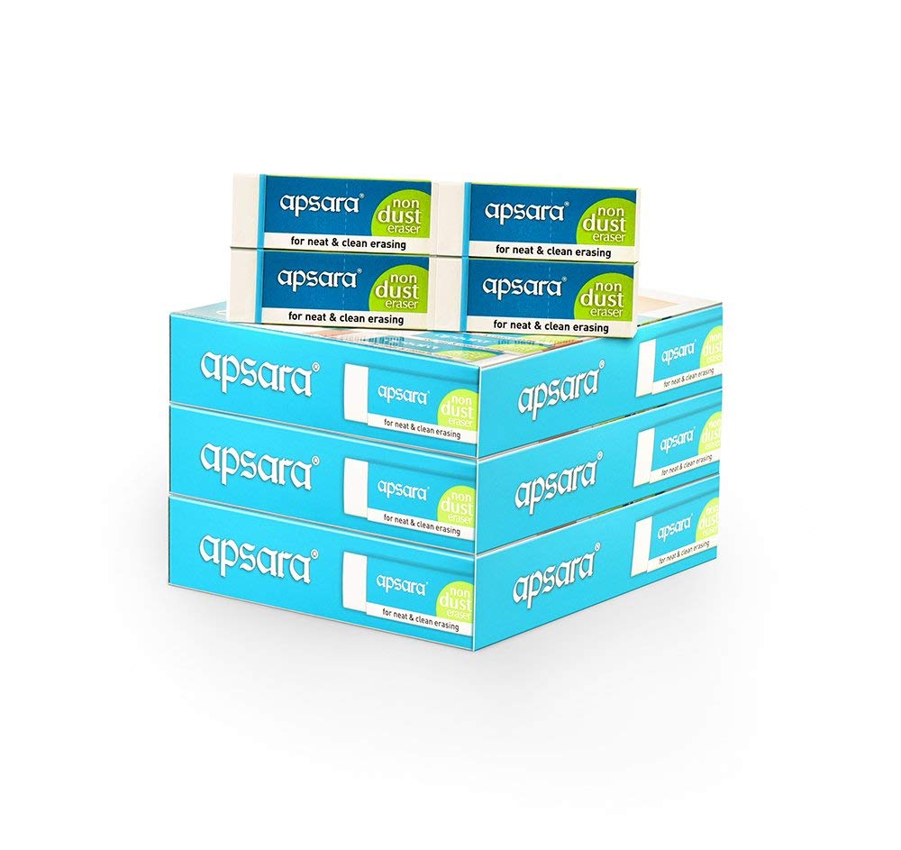 Apsara Non Dust Jumbo Erasers - Pack of 10