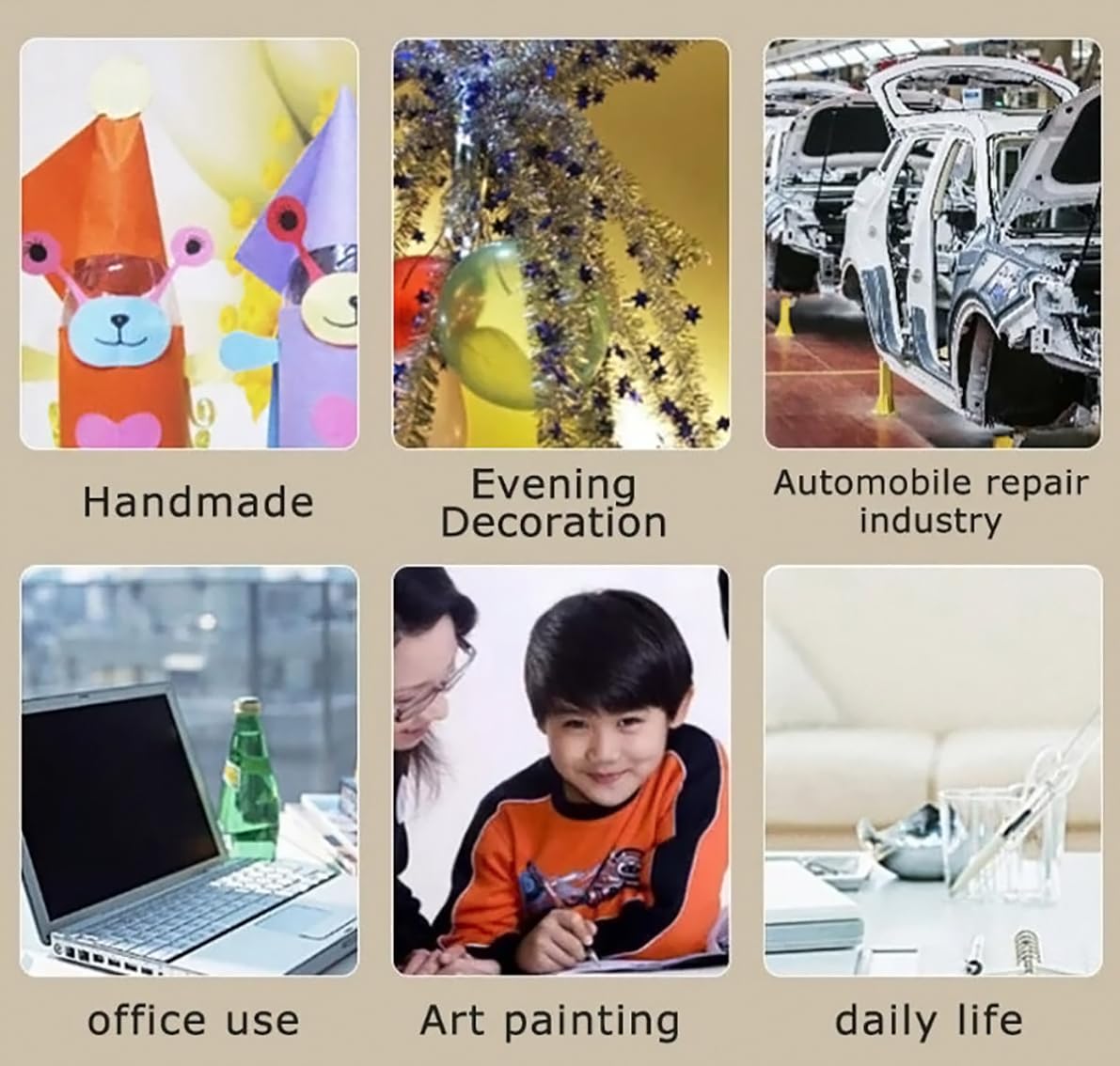 DIGISMART® Masking Tape, Labelling, Painting, no leave adhesive, Paper Masking tape pack