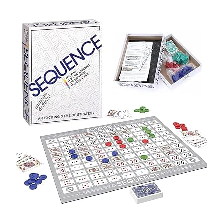 SCOFFCO Sequence Board Game | Family Card Game for Adults Kids Sequence Game Party & Fun Board Game