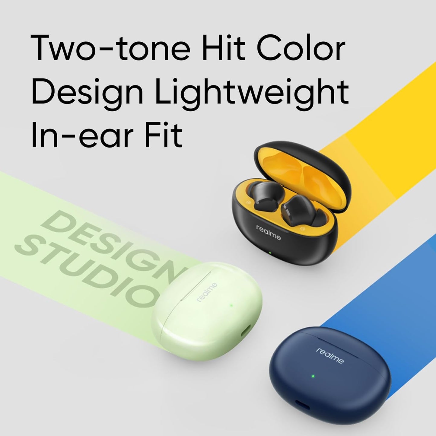 realme Buds T110 Bluetooth Truly Wireless in Ear Earbuds with mic, AI ENC for Calls, Google Fast Pair, 38 Hours Total Playback