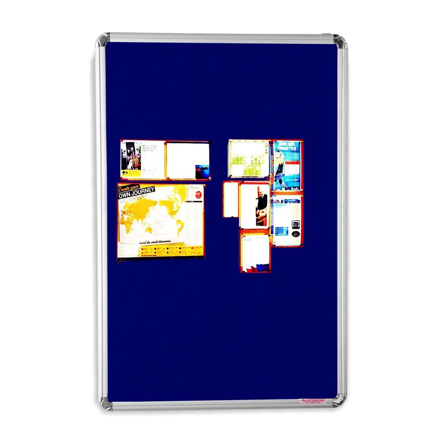 Digismart Noticeboard Classic Channel (Blue) for Office, Home & School Aluminum (Pack of 1) (Non Magnetic)