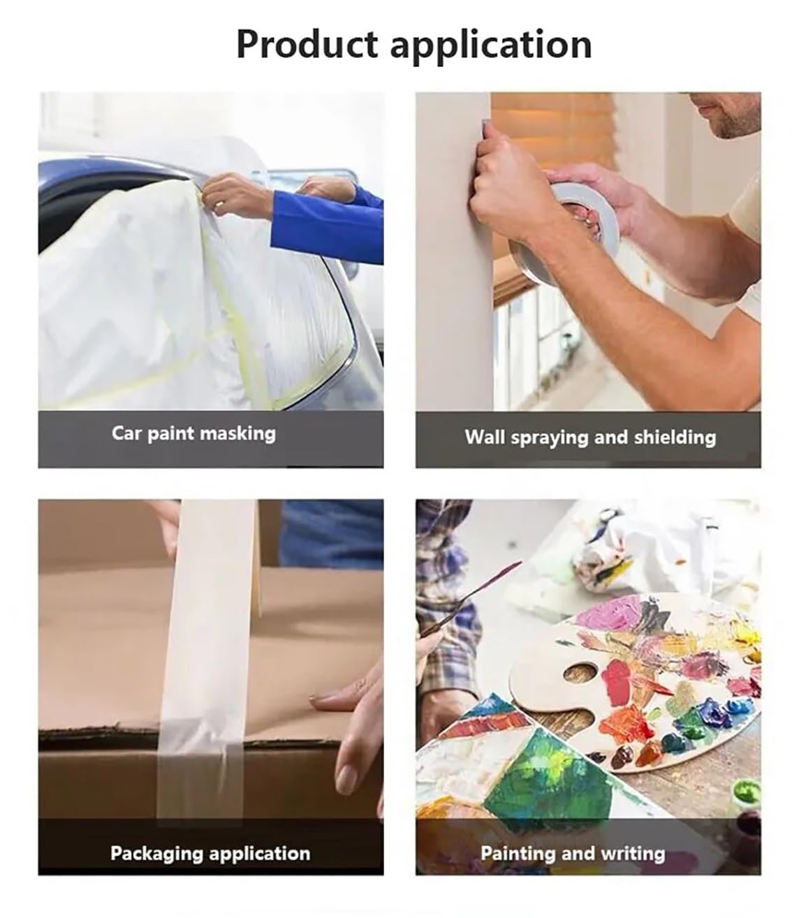 DIGISMART® Masking Tape, Labelling, Painting, no leave adhesive, Paper Masking tape pack