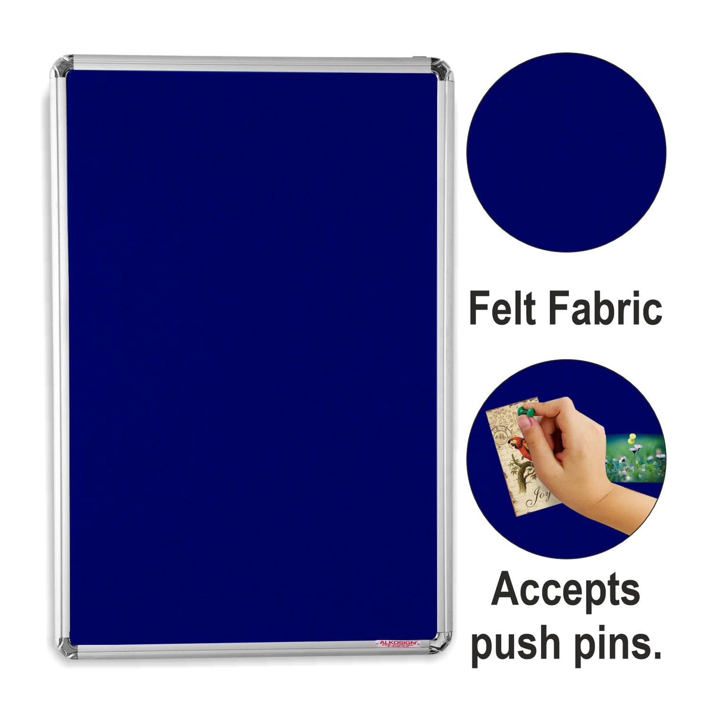 Digismart Noticeboard Classic Channel (Blue) for Office, Home & School Aluminum (Pack of 1) (Non Magnetic)
