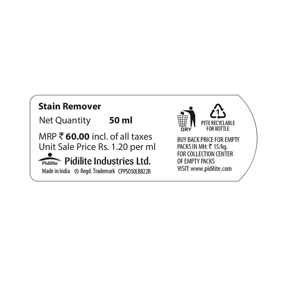 Pidilite Stain Off - Fabric Stain Remover Liquid (50 Ml), 1 Count - Image #2