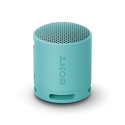 Sony Srs-Xb100 Wireless Bluetooth Portable Lightweight Super-Compact Travel Speaker,Extra-Durable Ip67 Waterproof & Dustproof,16 Hrs Batt,Versatile Strap,Extra Bass & Hands-Free Calling-Blue