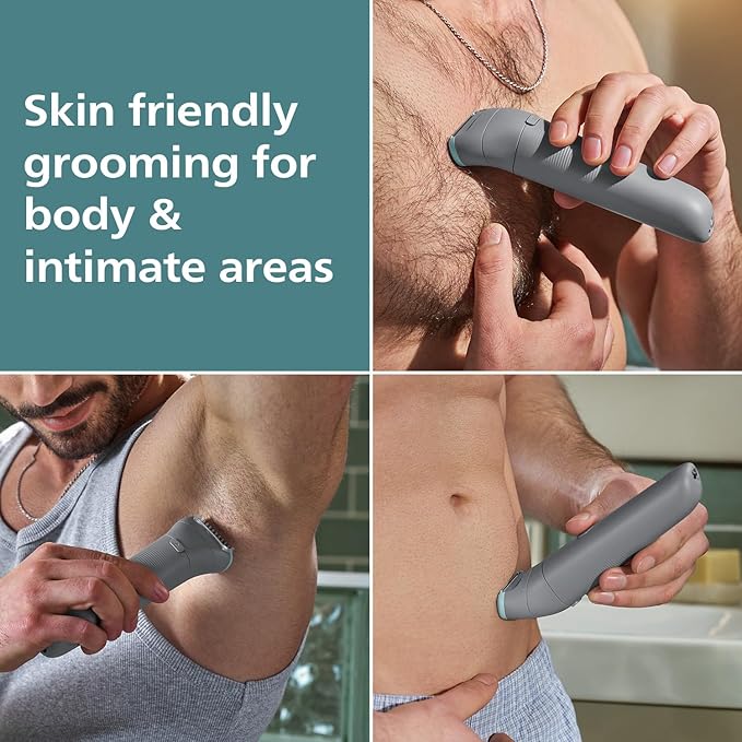 Philips Body & Balls Trimmer for Men Private Parts | Clinically Tested on Sensitive Skin | Skin Safe Intimate Grooming | IPX7 Waterproof | 60 mins runtime | 5yrs* Warranty | India's #1 Men's Trimmer