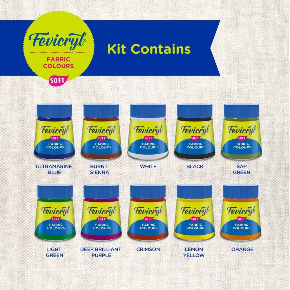Fevicryl Fabric Colours Kit 200ml PACK OF 1