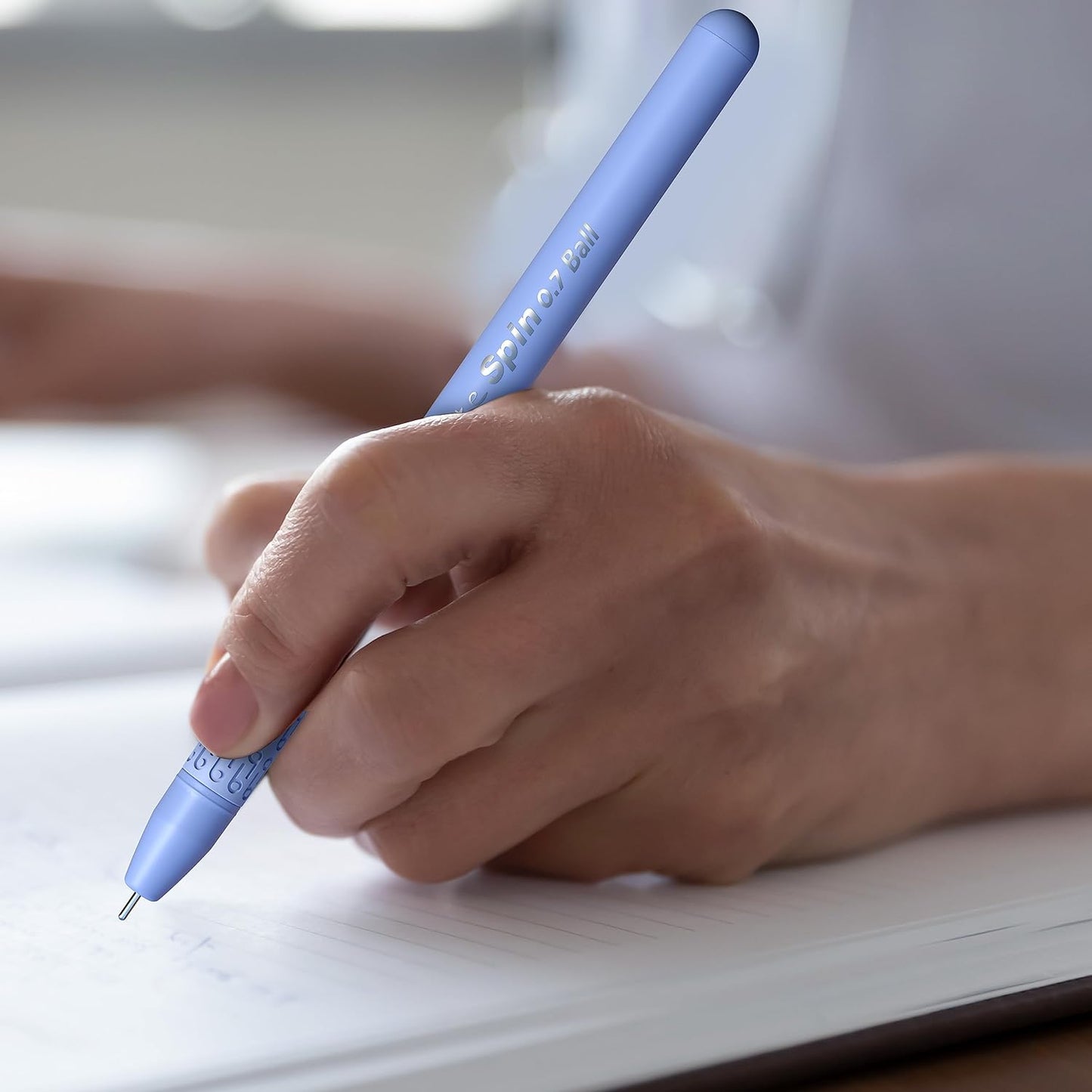 Classmate Spin Ball Pen- Blue | Attractive Pastel Shades for Boys & Girls | Smooth Writing Ball Pen | Fidgeting Clip Design Functionality | Long Tip for Comfortable Writing