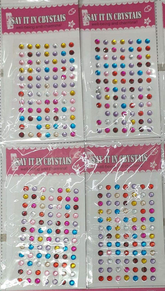 Art & Craft Stone Sticker for File Decoration Art & Craft for Best Students (Multicolour)