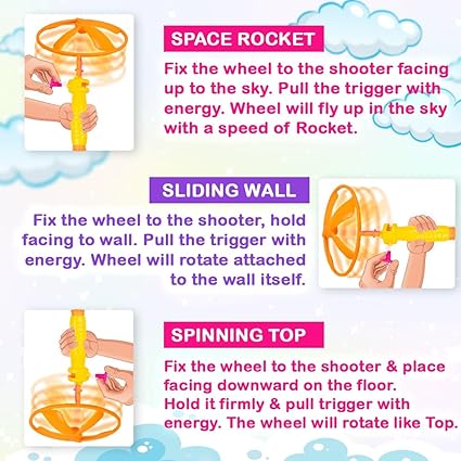Ratna's Mini Flying Saucer Flies Up to 40 Feet High Spinnig Flying Toy for Outdoor Play for KidsRatna's Mini Flying Saucer Flies Upto 40 Feet High Spinnig Flying Toy for Outdoor Play for Kids