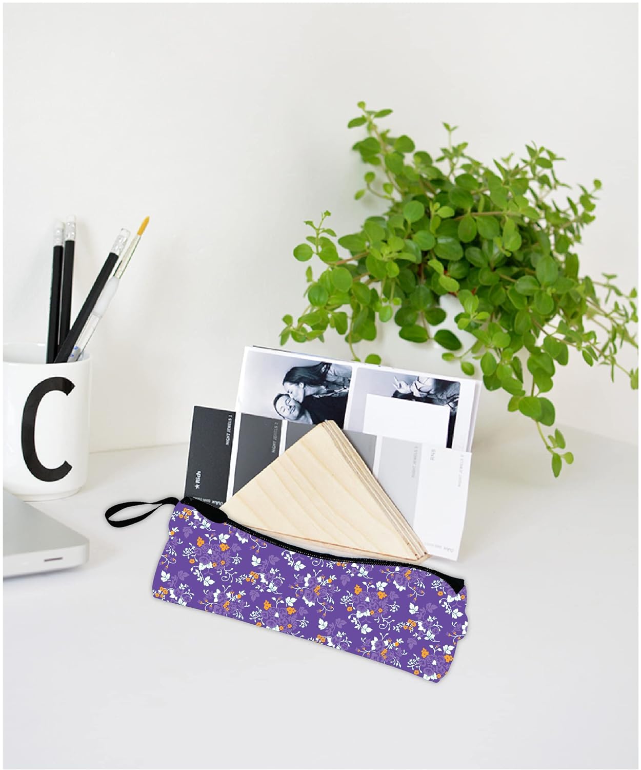 AMKAY Kids Flower Pencil Pouch Large Capacity Pouch for Stationary/Aesthetic Pencil Case for College Students/School Pouch
