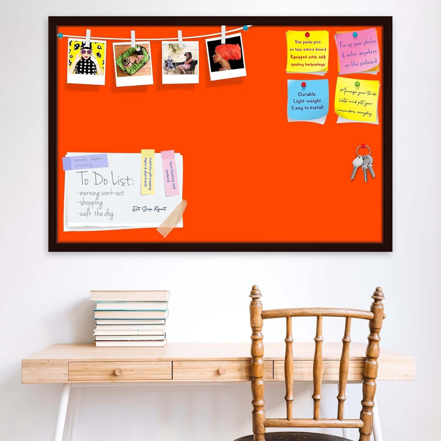 Digismart Noticeboard Nova Channel (Orange) for Office, Home & School Aluminum Frame (Pack of 1) (Non Magnetic)