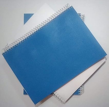 A4 Size Book Spiral Binding Sheet - Set of 1 Pack of 200 Sheets Per Set, 100PICS WHITE AND 100PICS NAVY BLUE