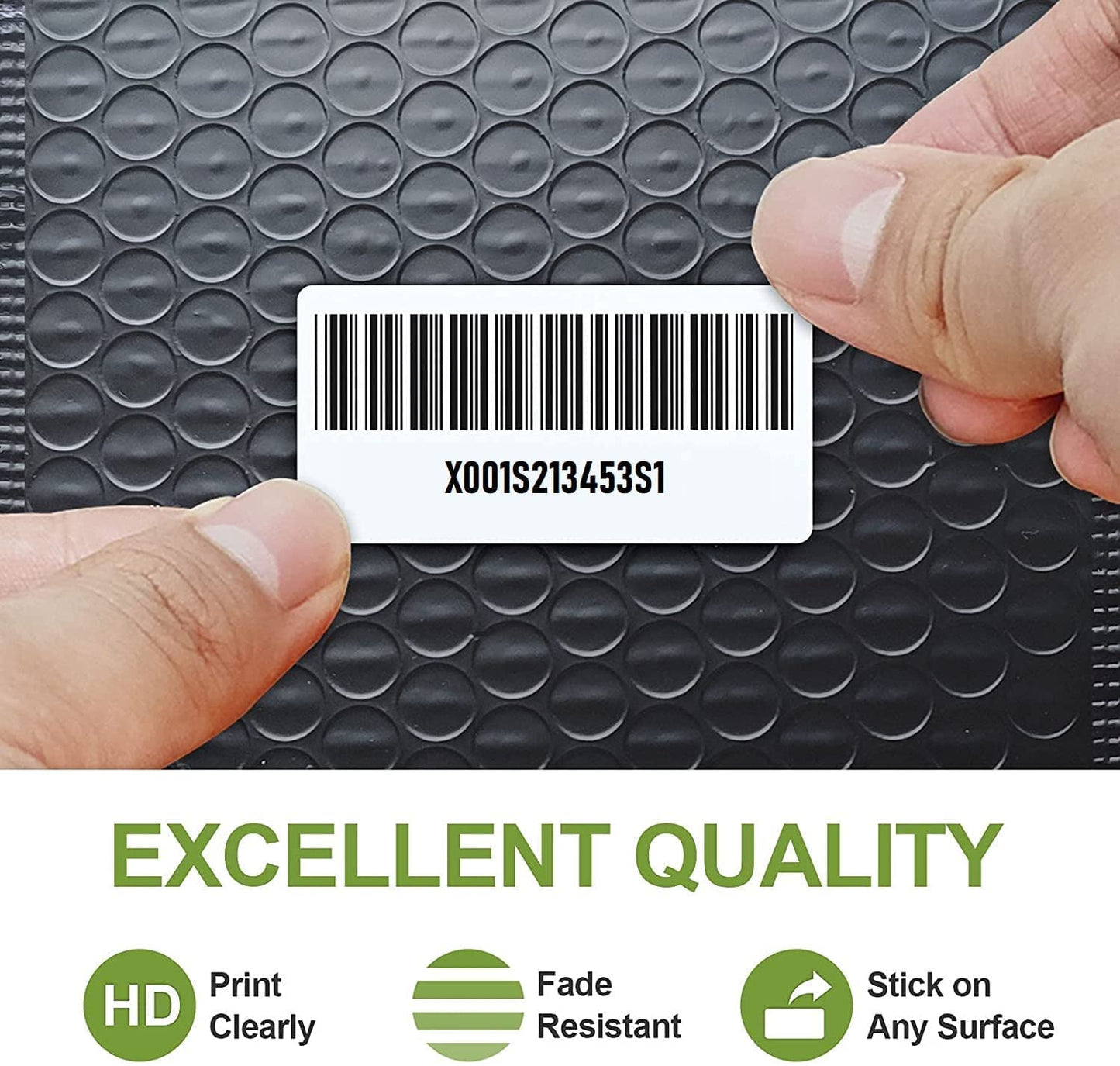 KIYA 75x125 Barcode Label Sticker - 75mm x 125mm - 1 Ups - 400 Labels Per Roll - White Self Adhesive Sticker for Printing Barcoding (1 Roll Per Pack (400 Labels))