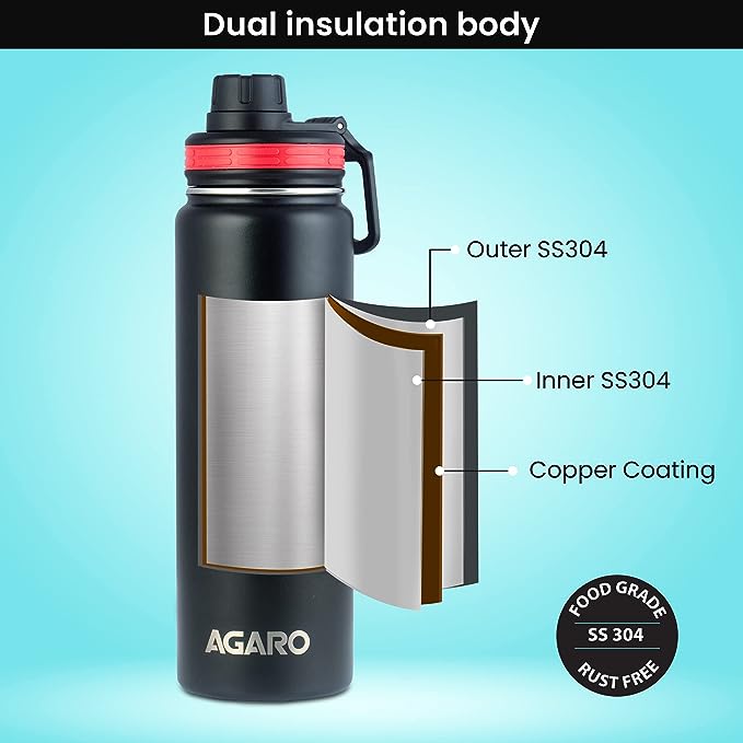 AGARO Imperial Vacuum Flask Black