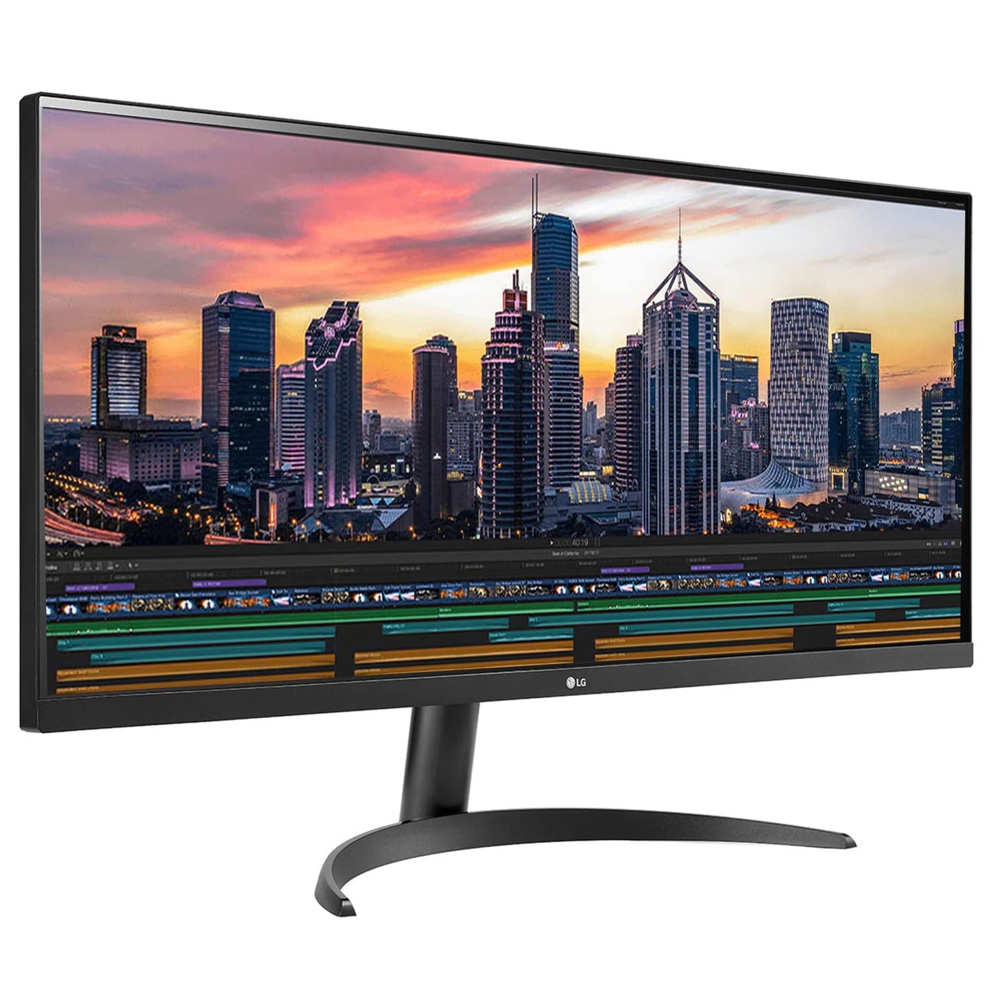 LG 87 cm (34 Inches) UltraWide Full HD (2560 x 1080) Display - HDR 10, AMD Free sync, IPS with sRGB 95%, Multitasking, Flicker Safe, Reader Mode, HDMI, Headphone Out and Gaming Monitor - 34WP500