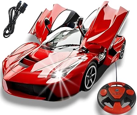 SCOFFCO Sensor Remote Control Sports Car With Openable Doors High Performance Rc Car With Led Lights For Kids Super Sports Car For Kids High Speed Rc Car Toy Big Size 3-10 Years Old Kids,Multicolor