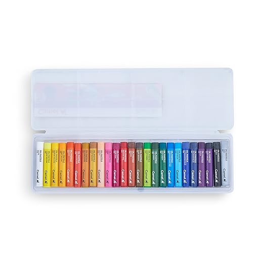 Camel Oil Pastel with Reusable Plastic Box - 25 Shades