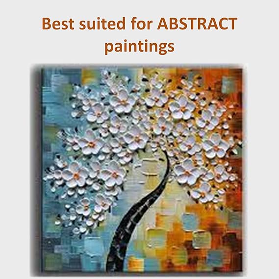 Pre Stretched Canvas (Primed Cotton) with Wooden Frame White, Suitable for Oil paitings, Abstract Paintings and Fluid Arts Pack of 1)
