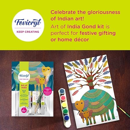 PIDILITE Fevicryl DIY Self Painting Art of India Kit - Gond Art |