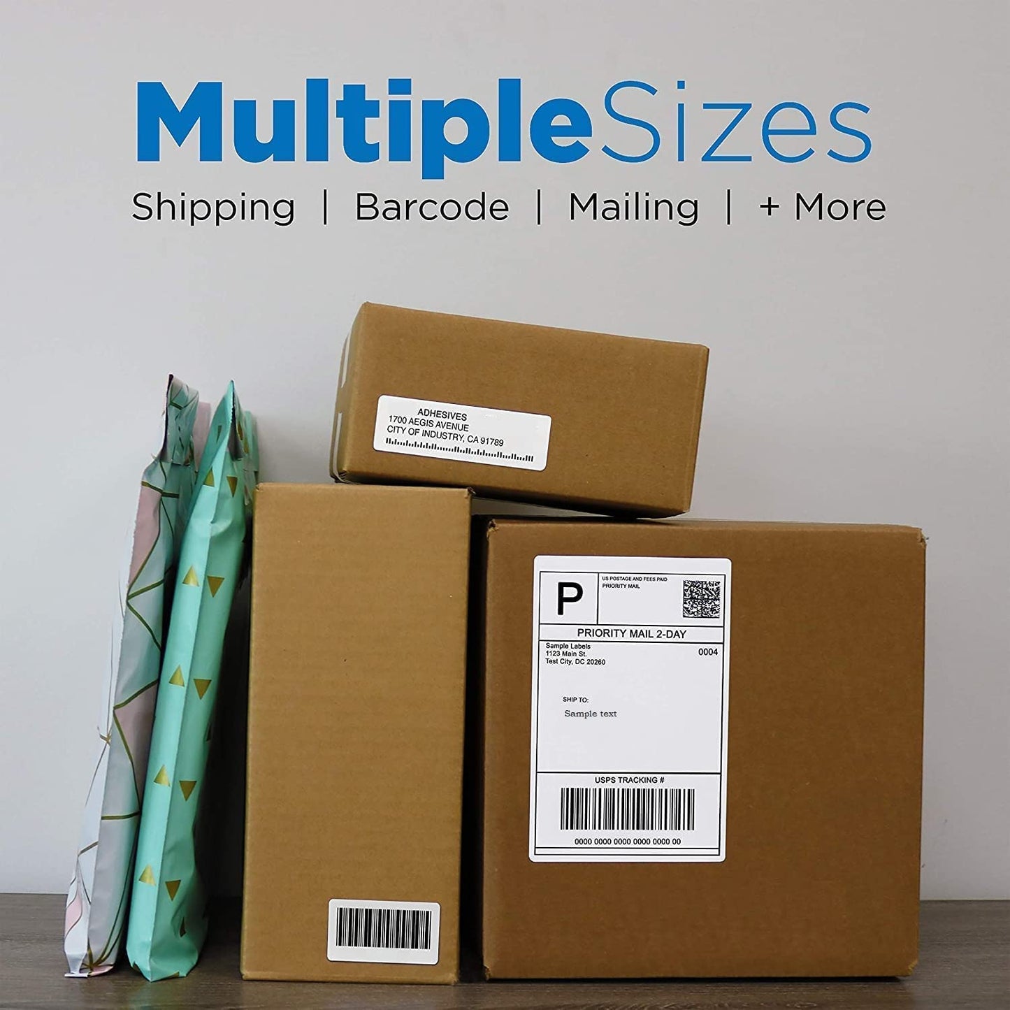 KIYA 75x125 Barcode Label Sticker - 75mm x 125mm - 1 Ups - 400 Labels Per Roll - White Self Adhesive Sticker for Printing Barcoding (1 Roll Per Pack (400 Labels))
