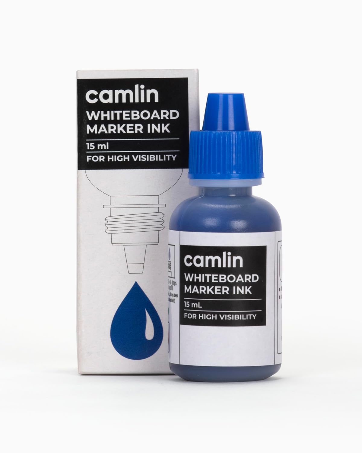 Camlin | Black, Blue, Red, Green | Whiteboard Marker Ink Individual bottle | 15 ml | Shade