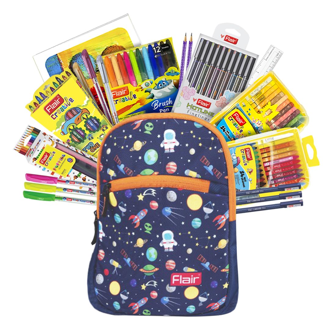 Flair Creative Series Art Station Kit | Combination Smart Kit For Your Creative Need | Free Durable Backpack For Keeping Art Supplies Organized | Ideal For Gifting | Color May Vary As Per Availability