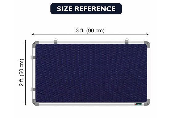 DIGISMART® 3 X 2 feet Premium Material Notice Pin-up Board/Pin-up Board/Soft Board/Bulletin Board/Pin-up Display Board for Office, Home & School uses, (Blue, Pack of 1)