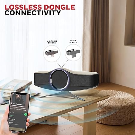 Honeywell New Launched Aviator Hi-Fi Speaker, 240W, 1MBPS+ Audio codec, TypeC & Lightning Dongle, Ambient Light, Deep Bass, Bluetooth V5.3-30m, 5 Amplification Channel, 3 Independent Sound Cavities (SD)