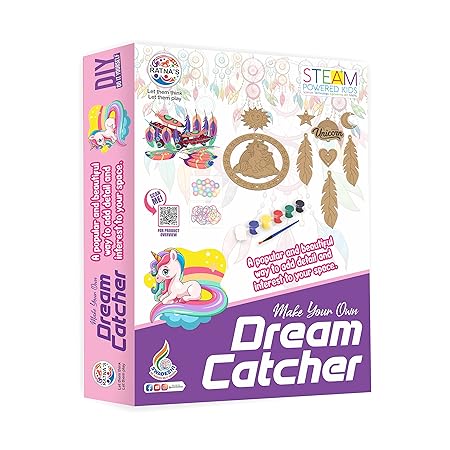 RATNA'S Make Your Own Dream Catcher Unicorn Theme DIY Kit for Kids 5+Years wonderful gift for DIY enthusiasts