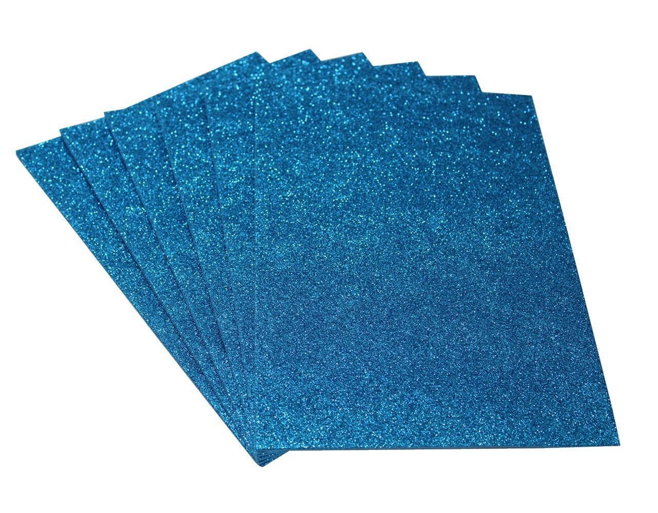 Art & Craft Size Glitter Foam Sheet (Pack of 10) (Multicolor)