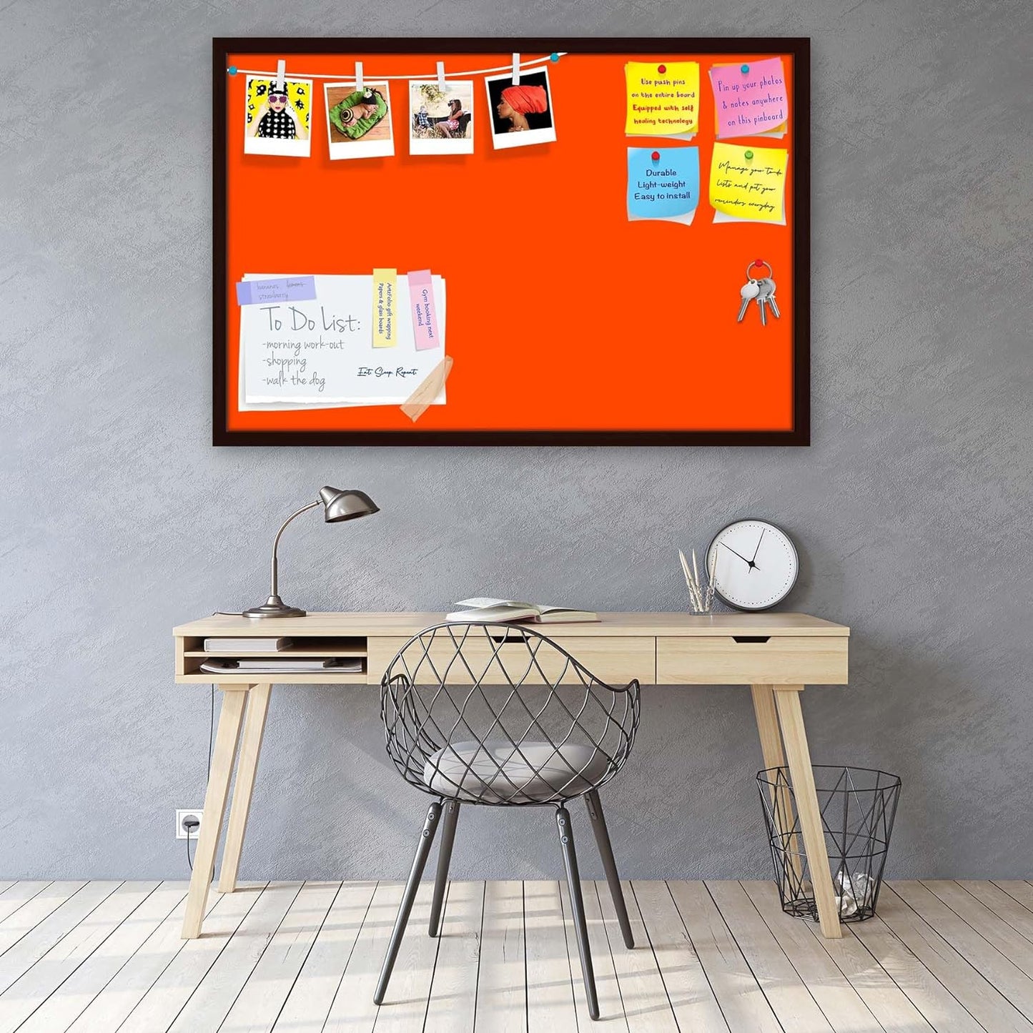 Digismart Noticeboard Nova Channel (Orange) for Office, Home & School Aluminum Frame (Pack of 1) (Non Magnetic)
