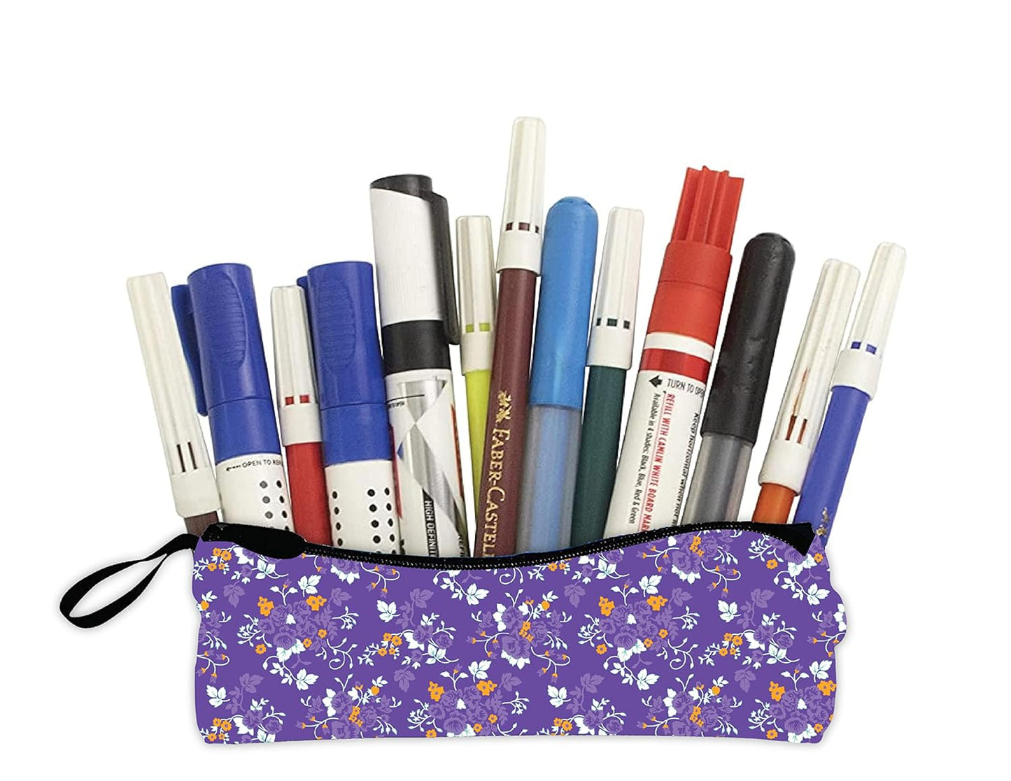 AMKAY Kids Flower Pencil Pouch Large Capacity Pouch for Stationary/Aesthetic Pencil Case for College Students/School Pouch