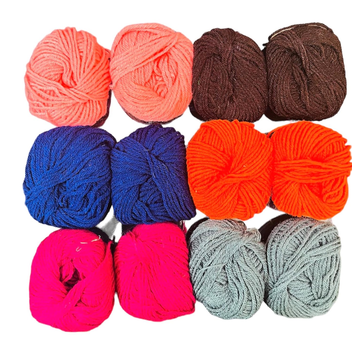 ART & CRAFT Pack of 12 Wool Yarn for DIY Art and Craft Material Knitting and Crochet Multicolour Dyed Thread (20 x 12) m