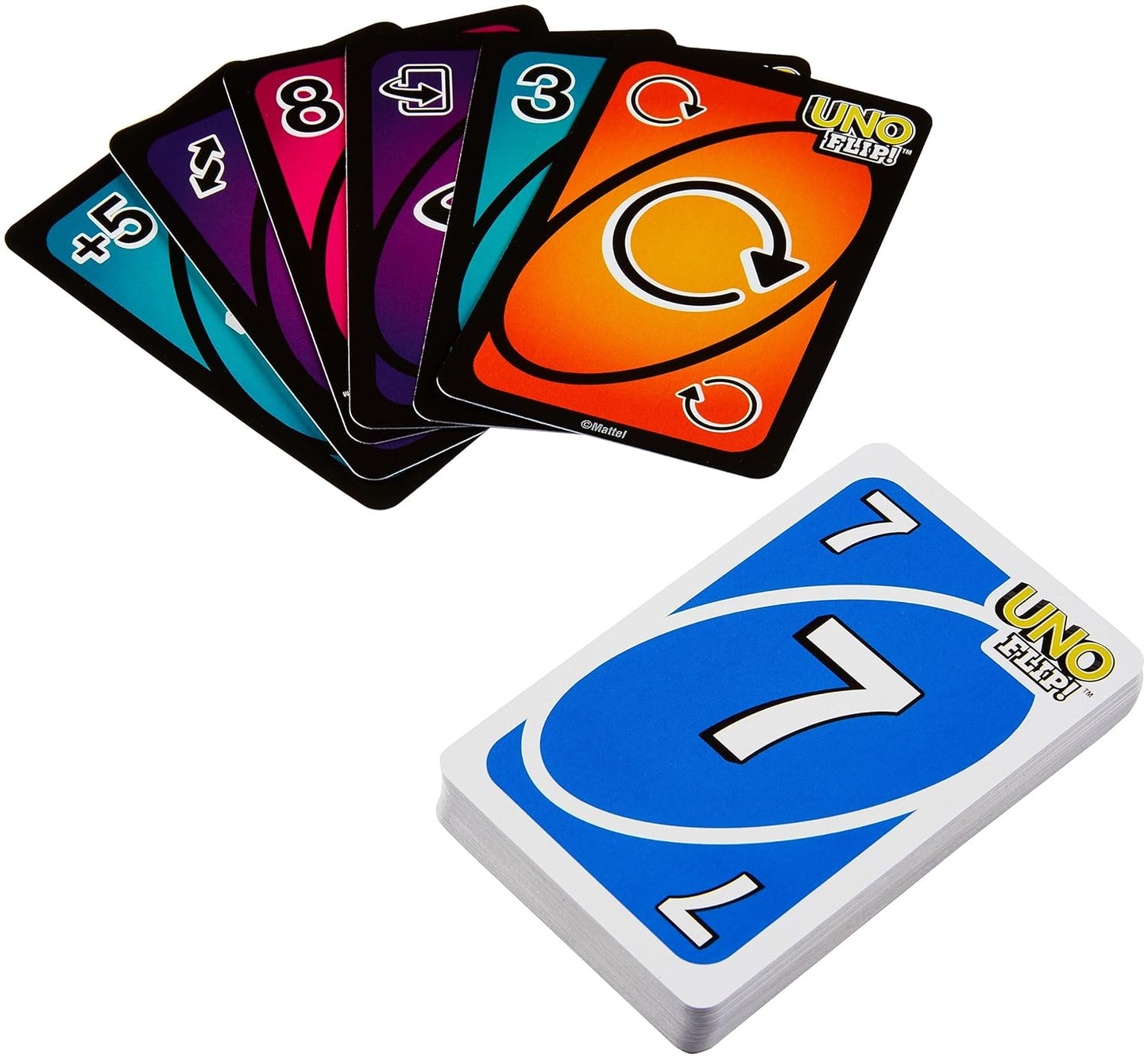 AMKAY Mattel Games Uno Flip Side Card Game, Multi color