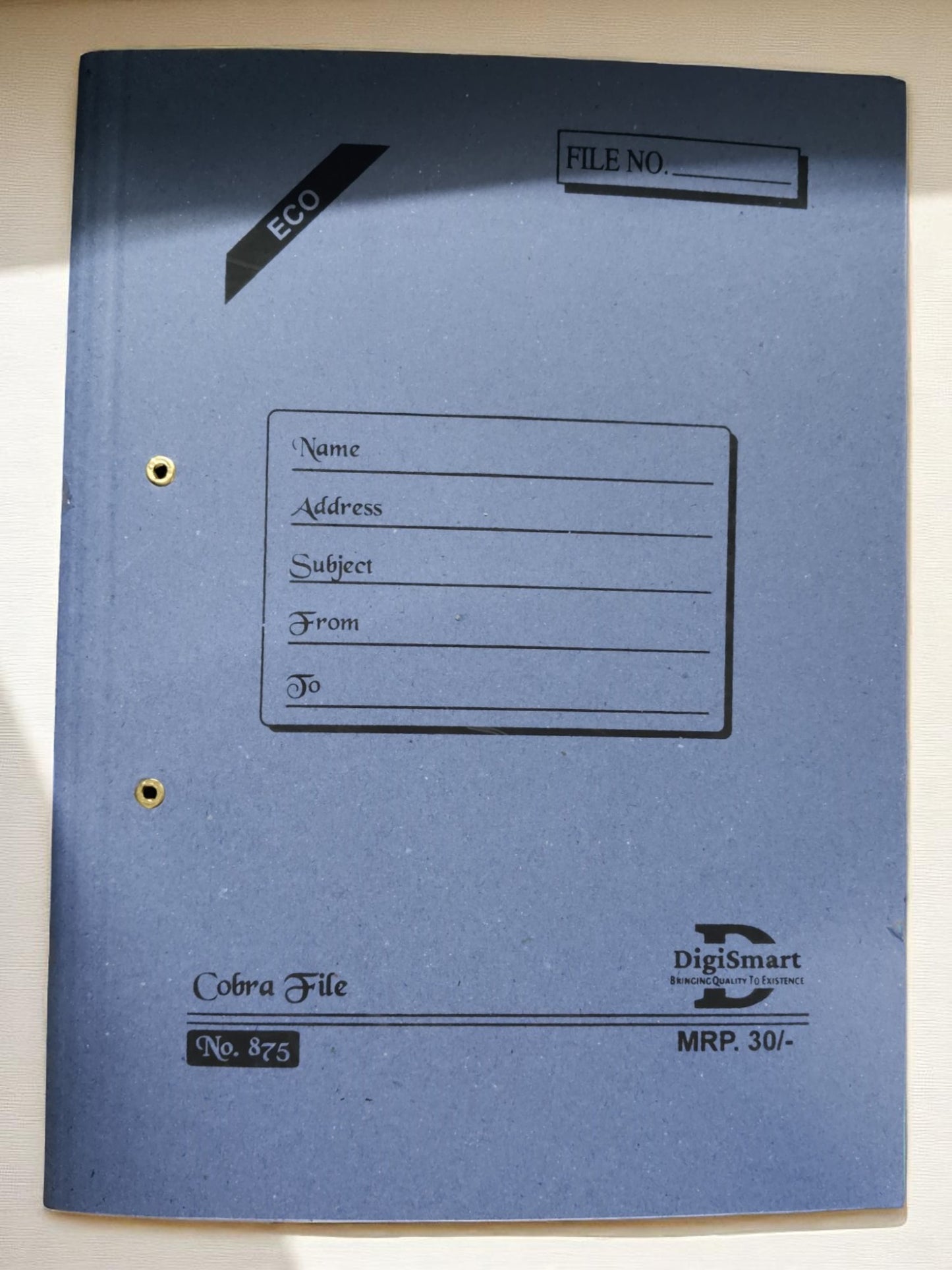 DIGISMART ECO COBRA FILE NO 875 ( 31 KGS BOARD ) is a high-quality, durable filing system designed to keep your documents organized and secure.