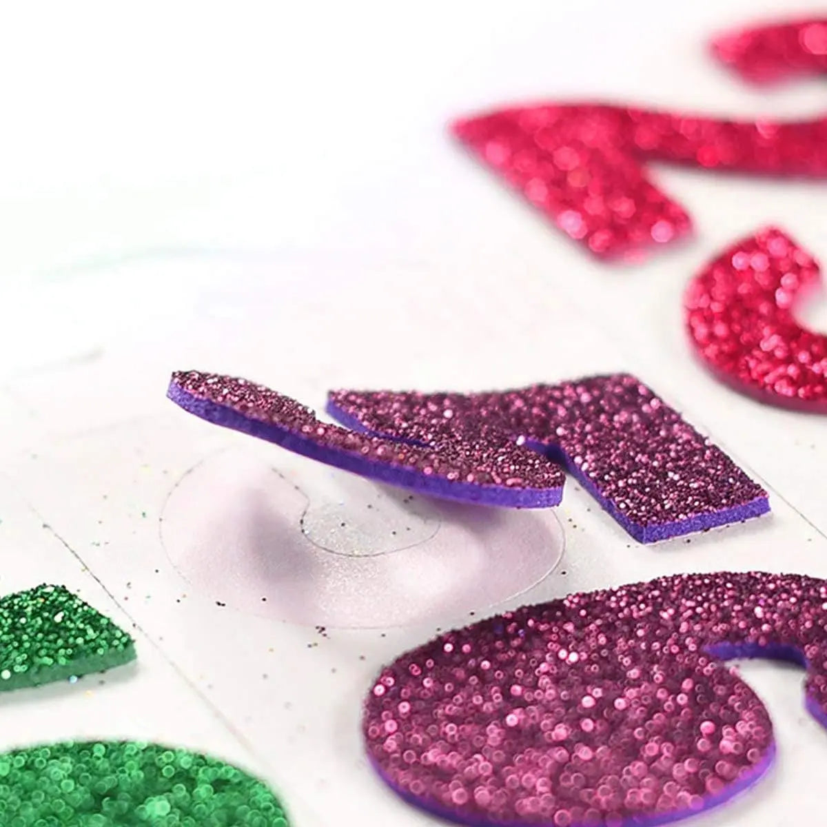 Art & Craft Glitter Foam Alphabet Letter Stickers A-Z and Number Letter Stickers 1-10 Stickers 3D Scrapbook Stickers for Kids Creative Toys DIY Scrapbooking Card Making Accessories - Image #4