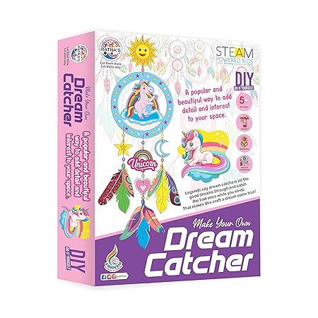 RATNA'S Make Your Own Dream Catcher Unicorn Theme DIY Kit for Kids 5+Years wonderful gift for DIY enthusiasts