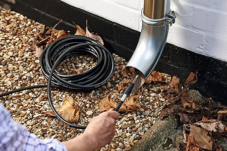 BOSCH High- Pressure Drain Cleaner Pipe 10m, 9.5 mm Diameter, Accessory for Aquatak Pressure washers, Hose for Cleaning Pipe and Drains, Max Pressure 140 Bar, Easy Attachment, 0.79kg (RD)