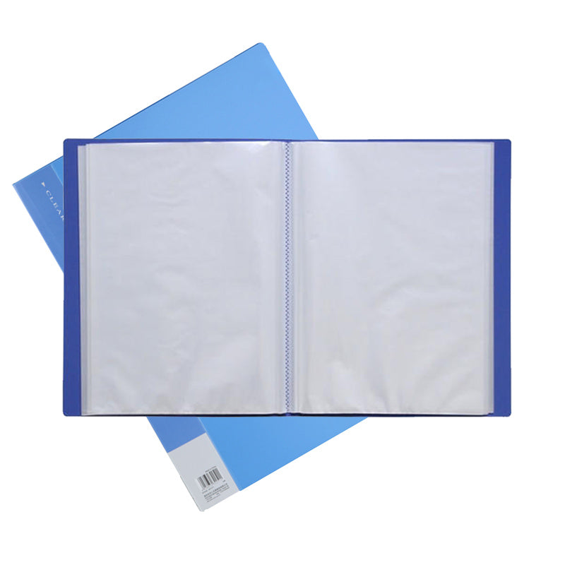 Kiya Display File | Leaves File | Best for A4 Size Paper | 100 Pockets Folder | Dark Blue