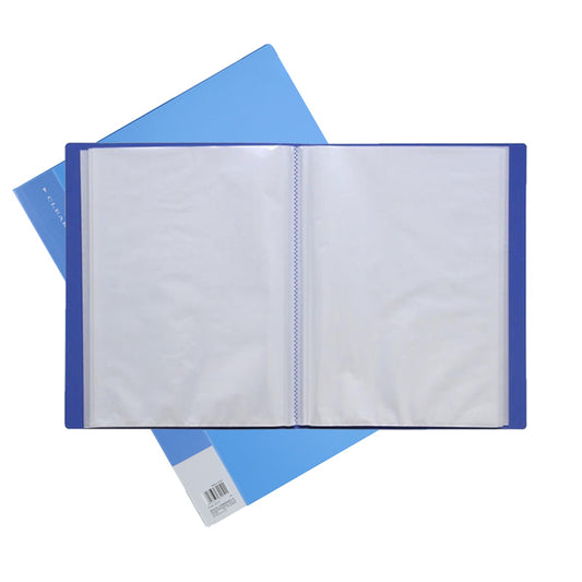 Kiya Display File | Leaves File | Best for A4 Size Paper | 100 Pockets Folder | Dark Blue