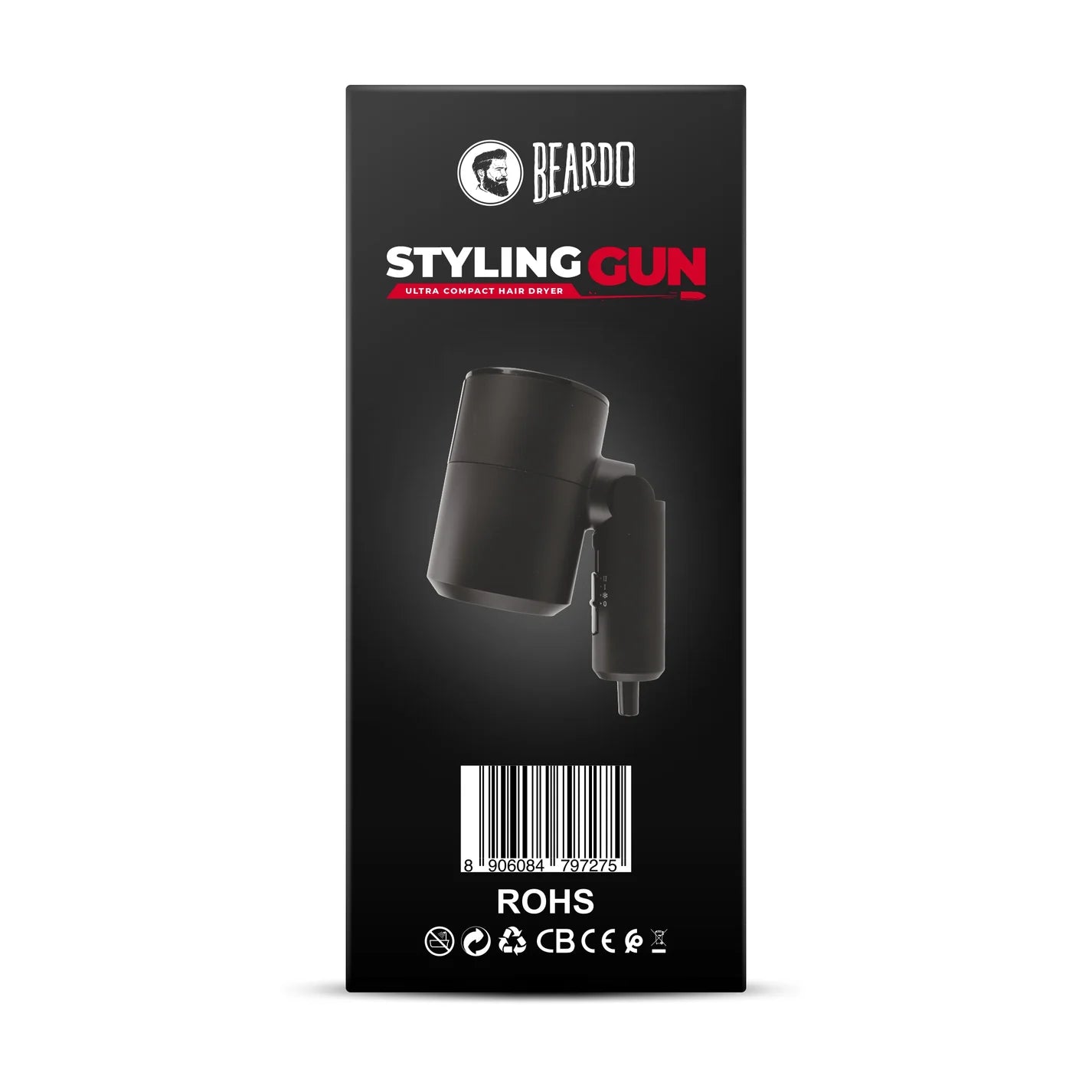 BEARDO Styling Gun Ultra Compact Hair Dryer | 1100 Watts Foldable Hair Dryer For Men Hair Dryer