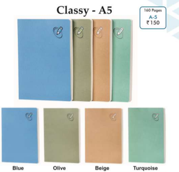 Digismart Classy-A5 160 Pages Notebook Diary Non Dated 6 by 8.5 inch  Note Book or Journal for Office and Personal use, Think Different