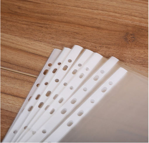 Digismart A4 Punched Pocket,100 MICRONS 50 Pages/Pack Sheet Protector Binder Pocket Paper File Letter Sheet Protector Binder Sleeves, Clear Sheet Protector Transparent Document Pocket Folder