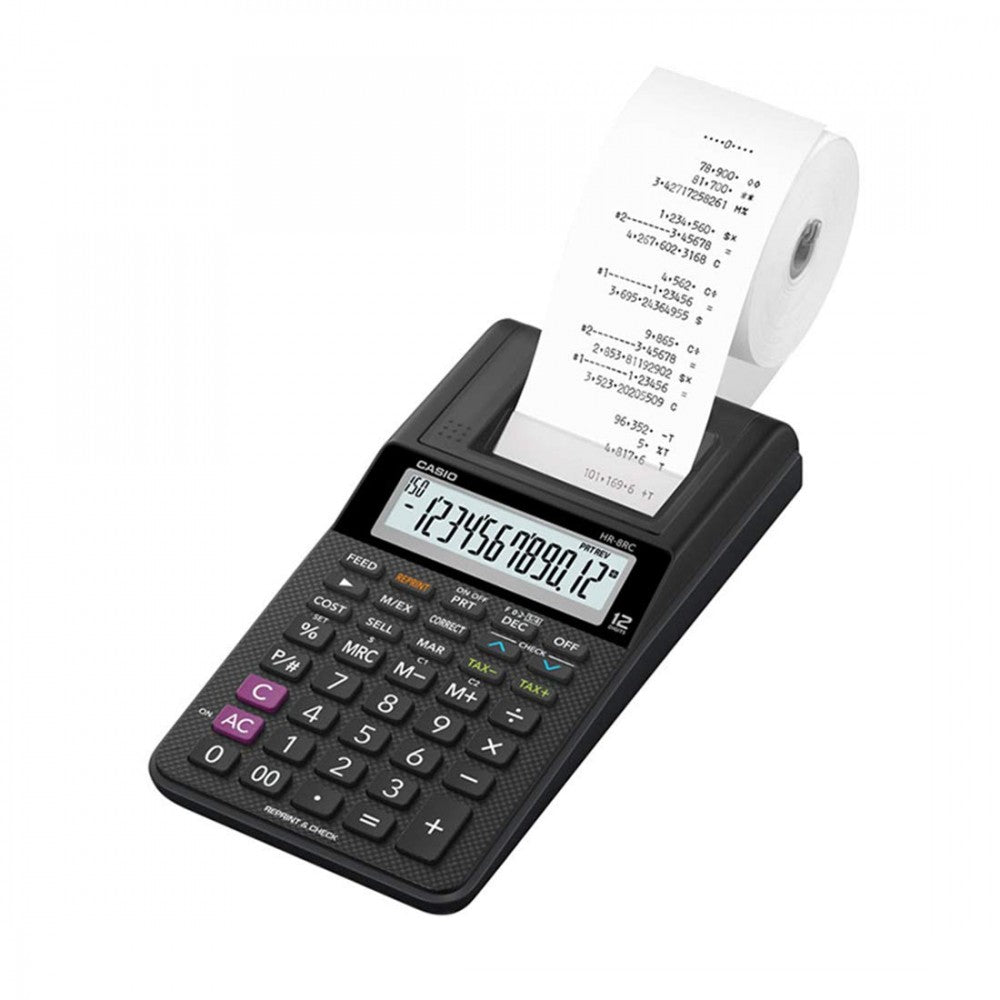 Casio HR-8RC-BK 150 Steps Check & Correct Printing Calculator With Reprint Feature